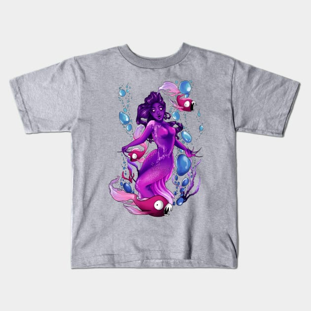 Vampire Mermaid Kids T-Shirt by Rimatesa91